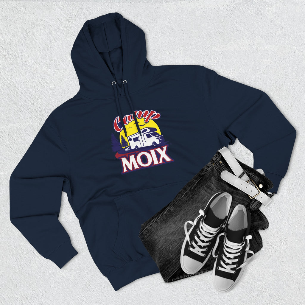 Camping Hoodie - 'Camp Moix' Retro RV Sunset Pullover