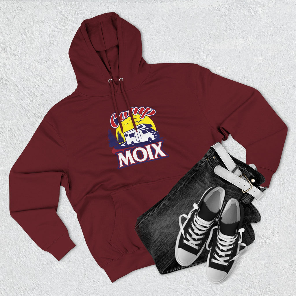 Camping Hoodie - 'Camp Moix' Retro RV Sunset Pullover